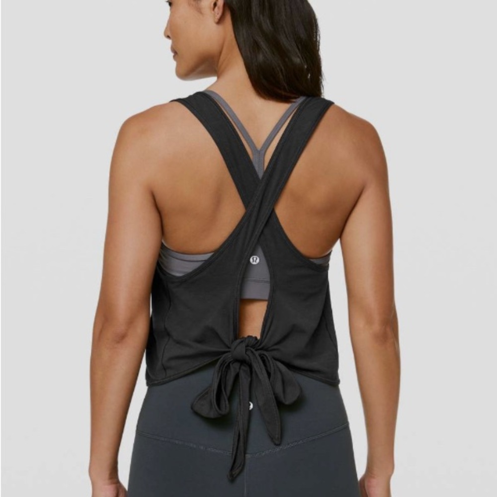 Lululemon Black Tie-Back Tank Top Size 2